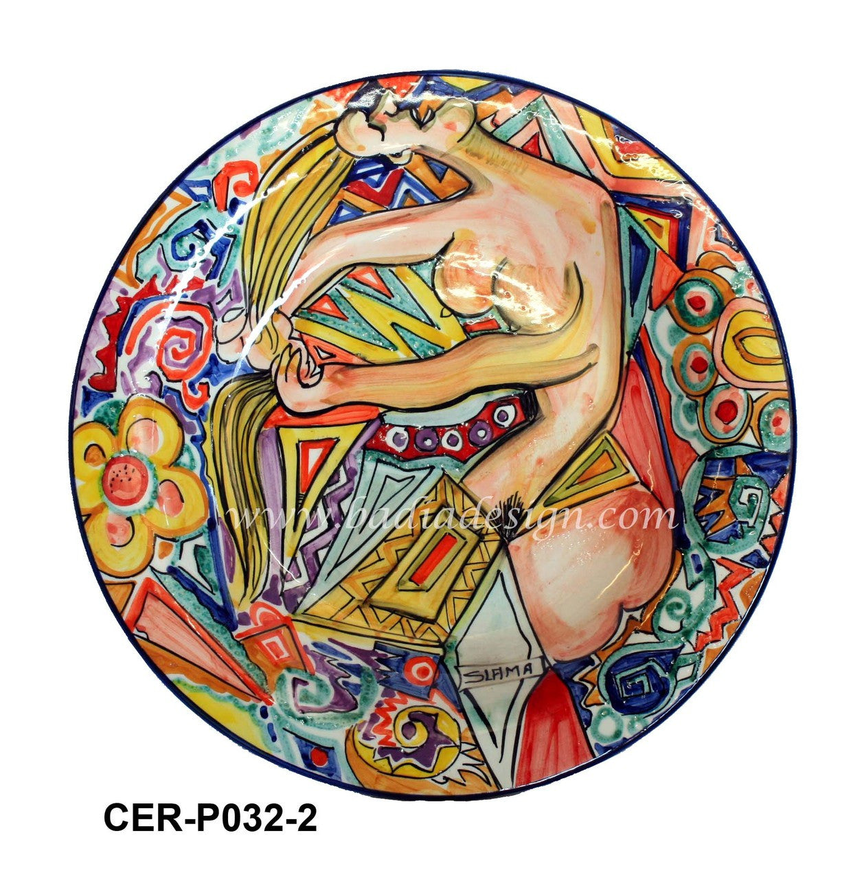 Decorative Hand Painted Ceramic Plate