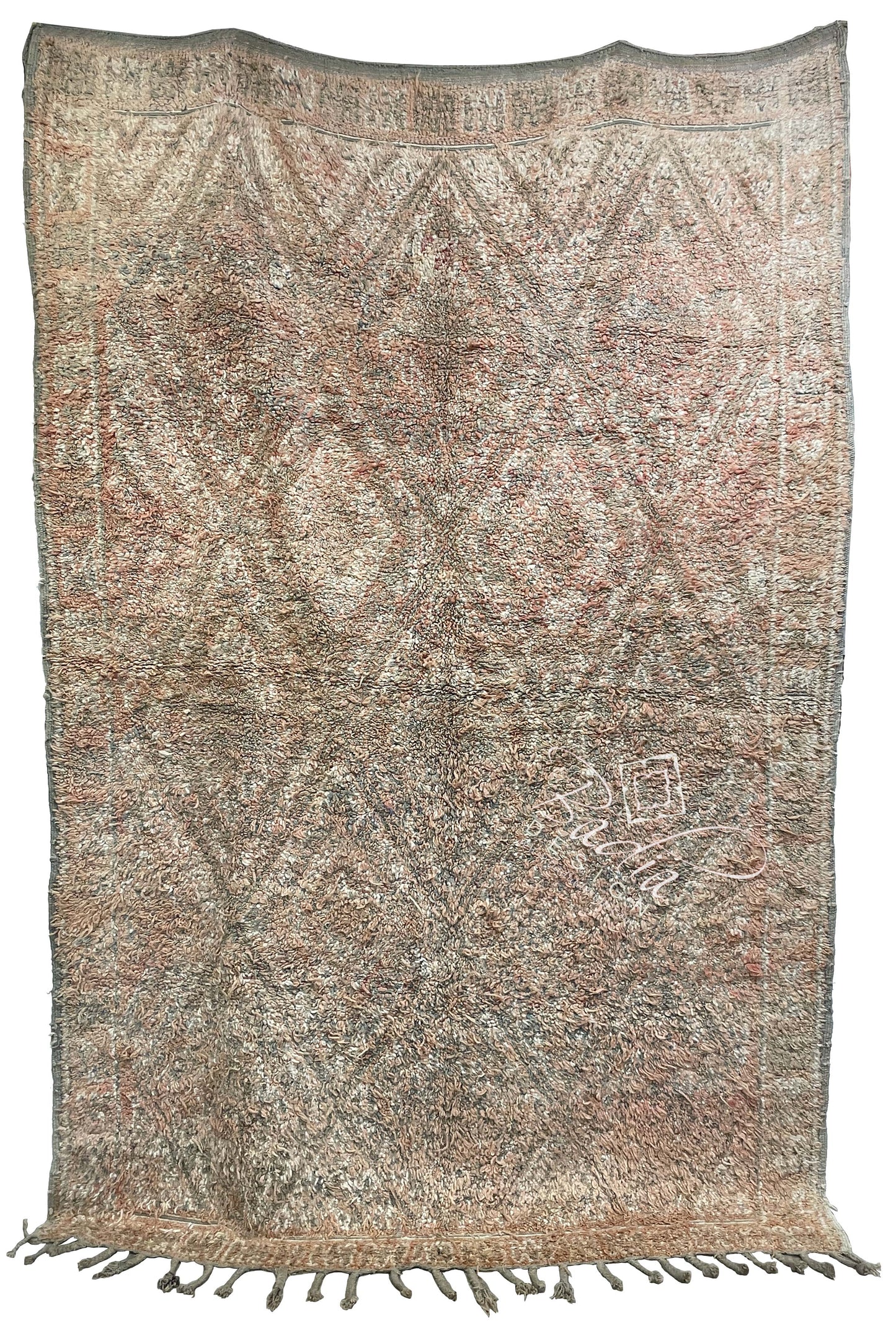 Vintage Beige Moroccan Berber Rug