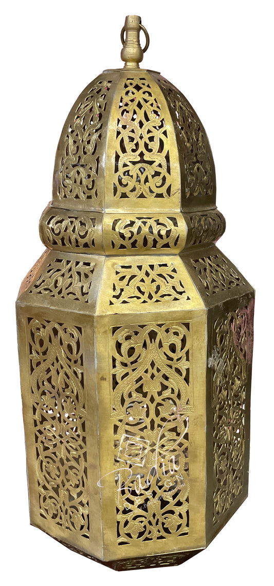 Intricately Designed Brass Floor Lantern