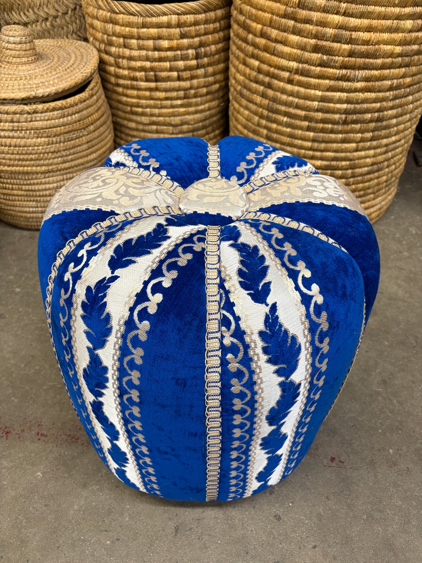Moroccan Stuffed Fabric Pouf