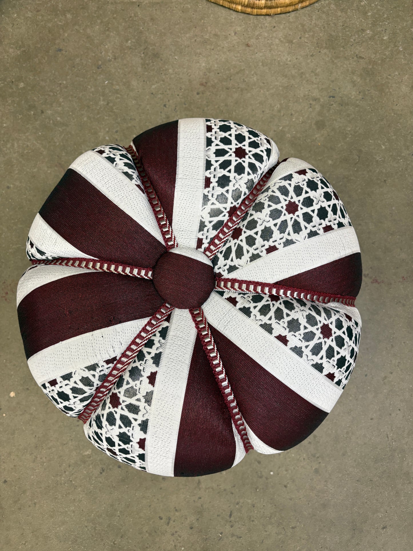 Moroccan Stuffed Fabric Pouf