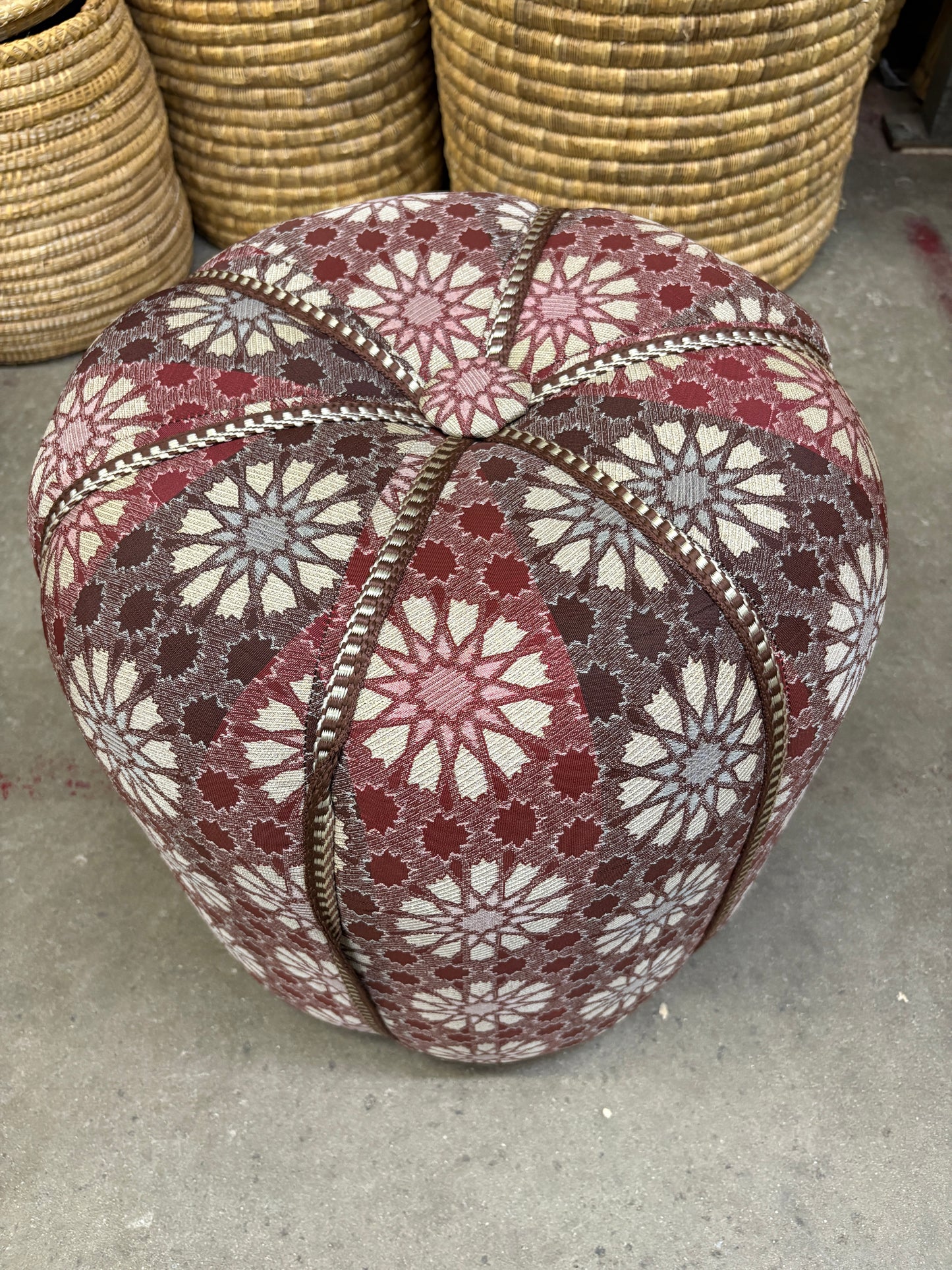 Moroccan Stuffed Fabric Pouf