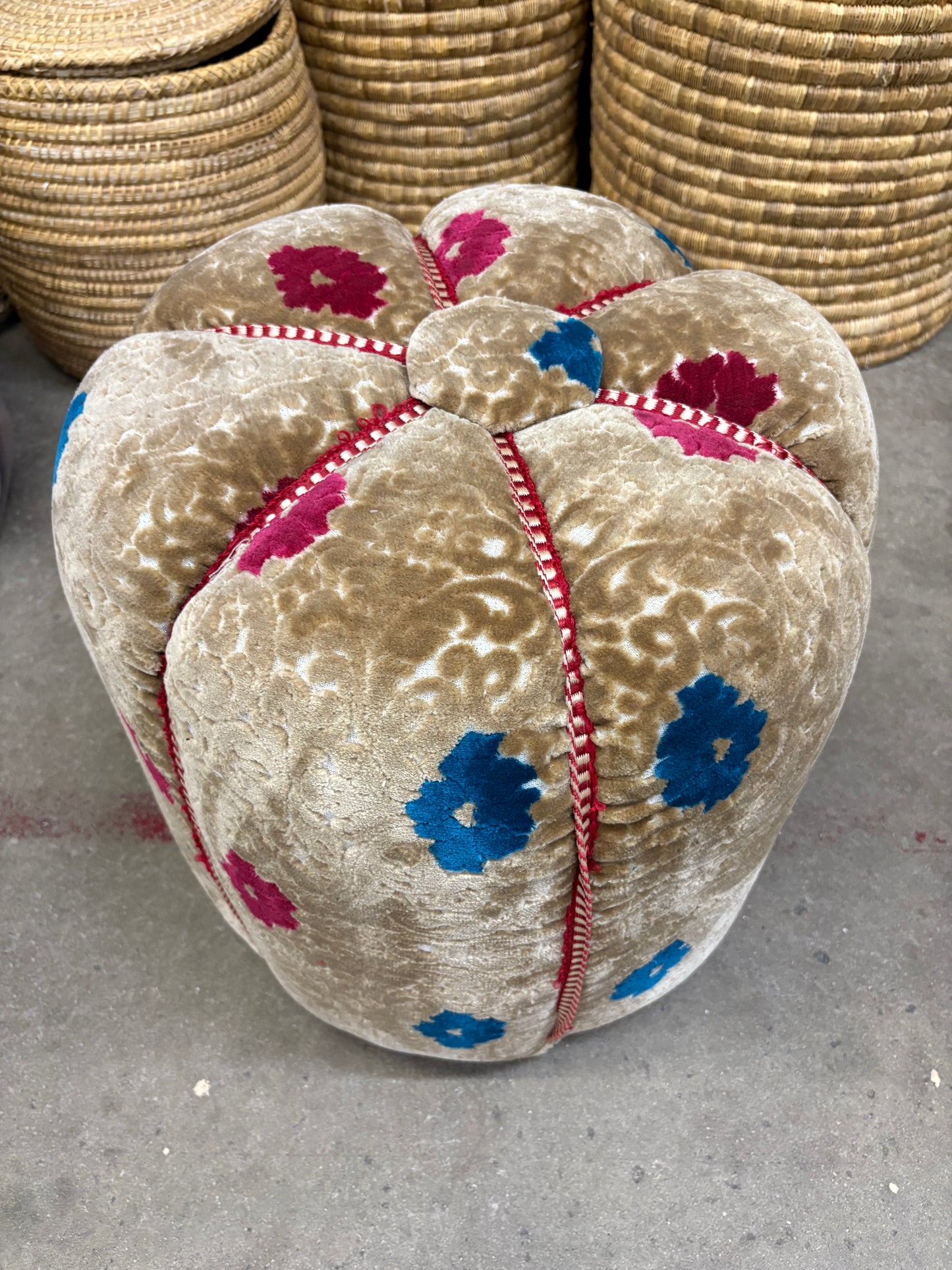Moroccan Stuffed Fabric Pouf