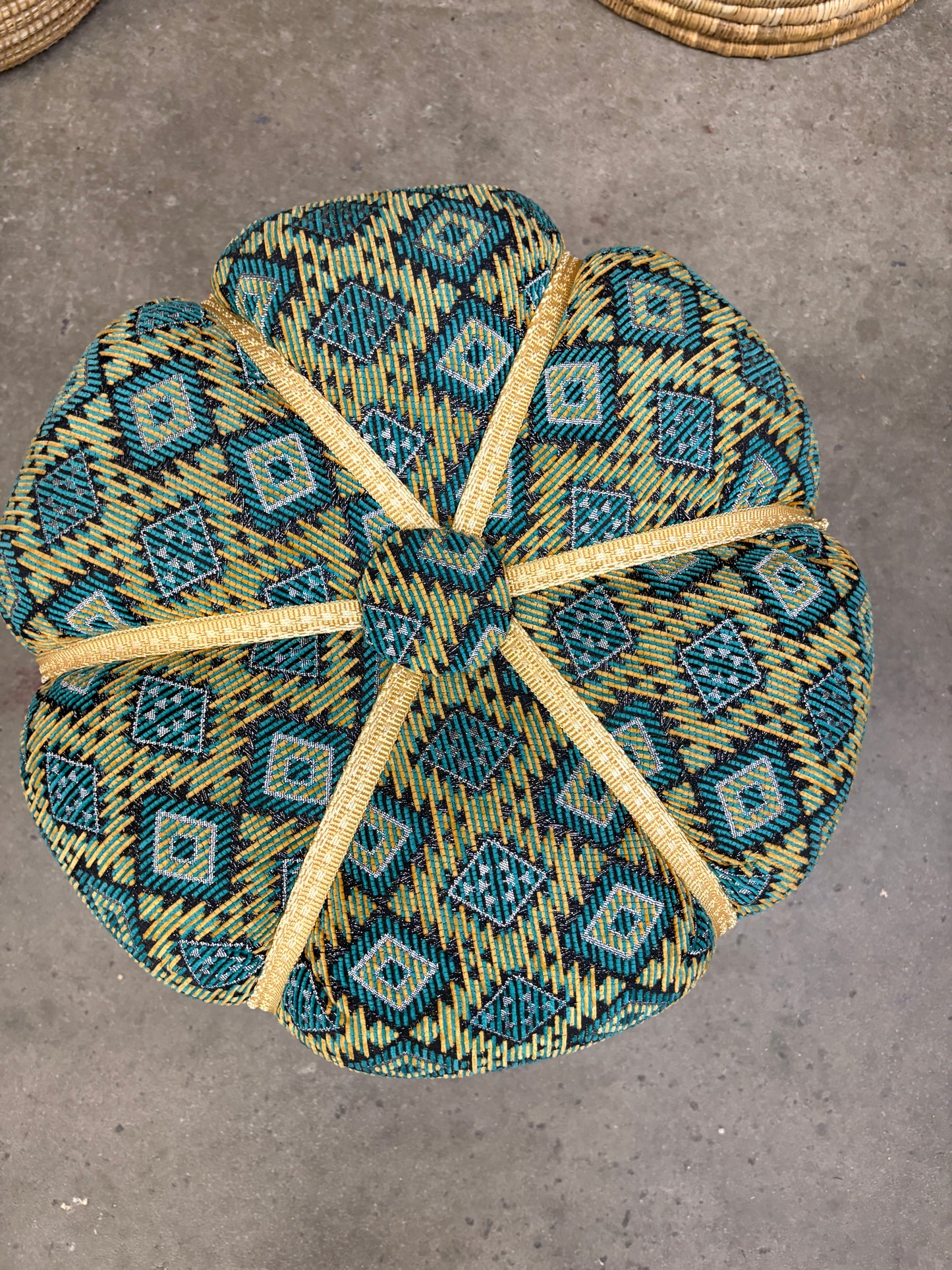Moroccan Stuffed Fabric Pouf