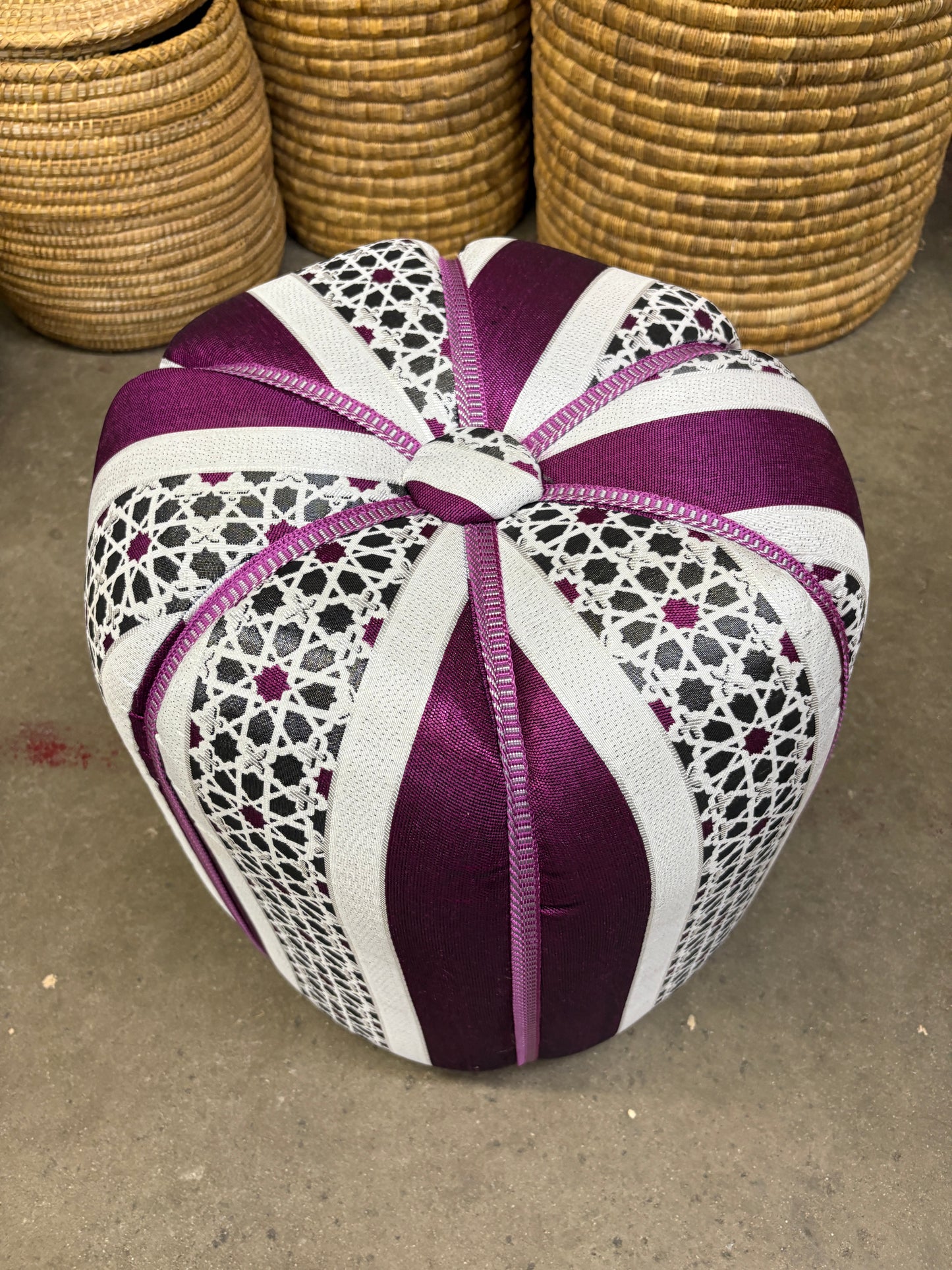 Moroccan Stuffed Fabric Pouf