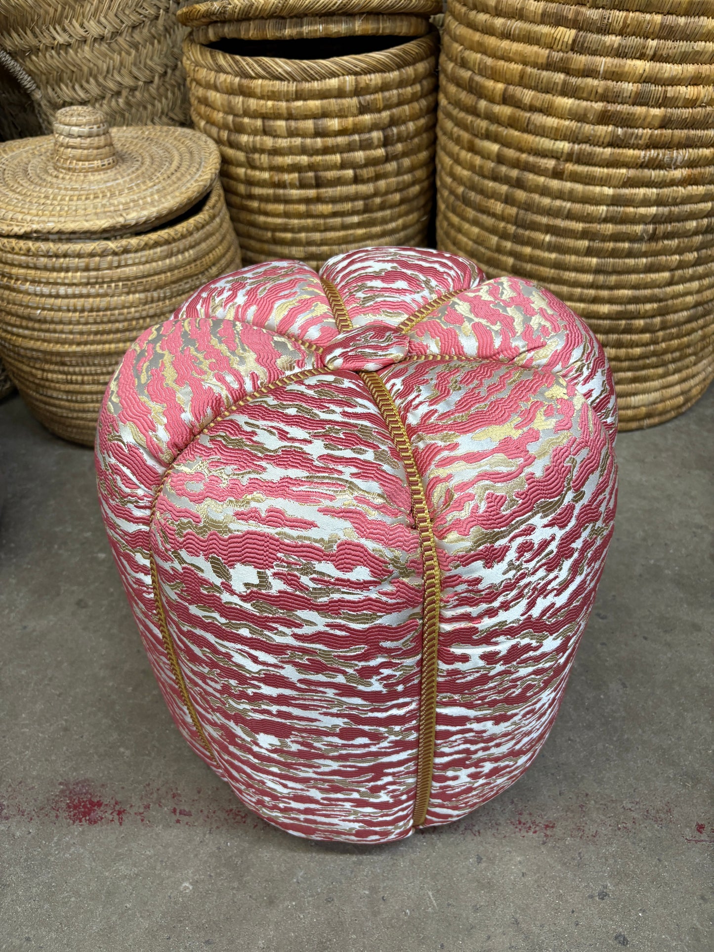 Moroccan Stuffed Fabric Pouf