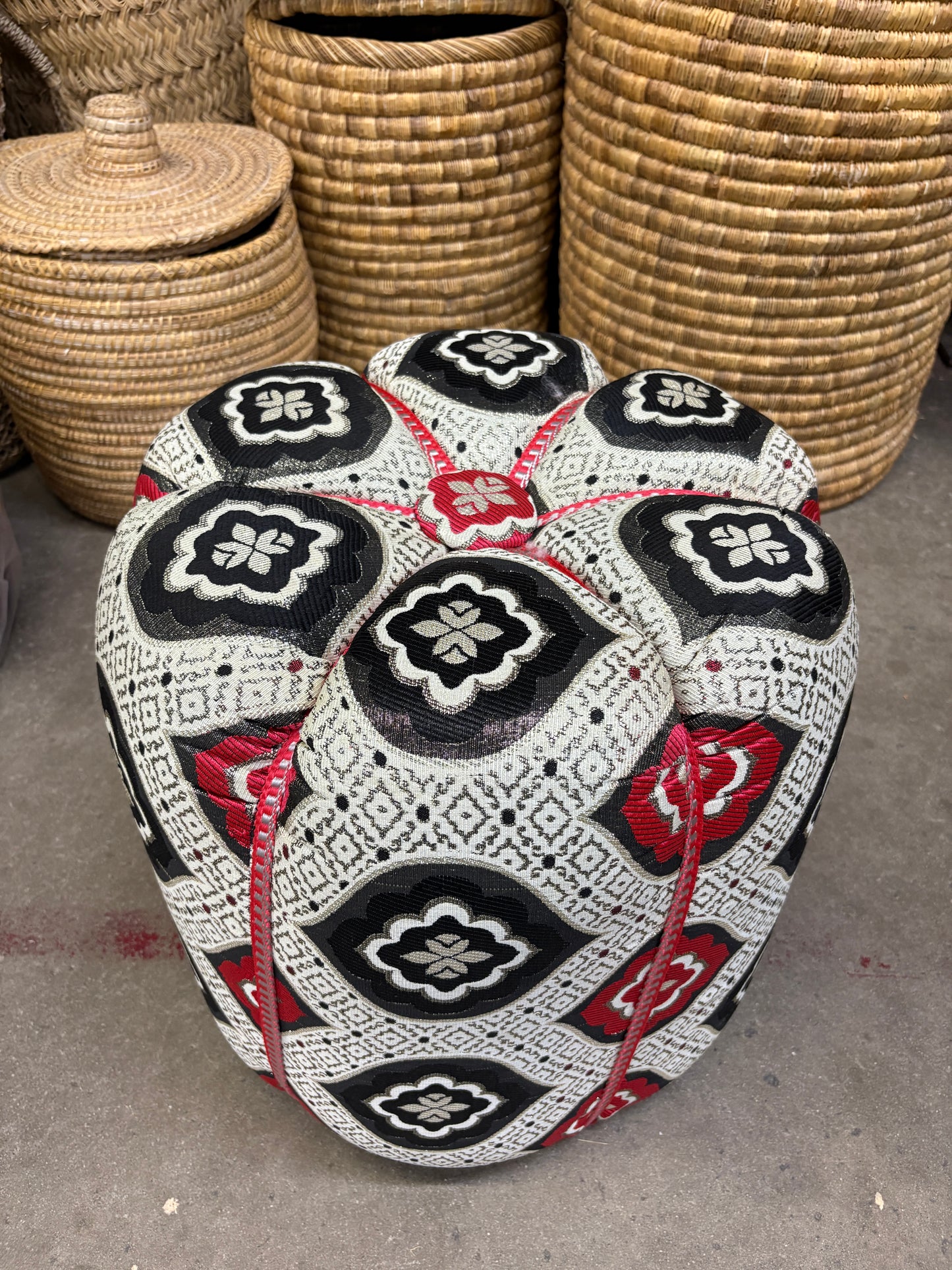 Moroccan Stuffed Fabric Pouf
