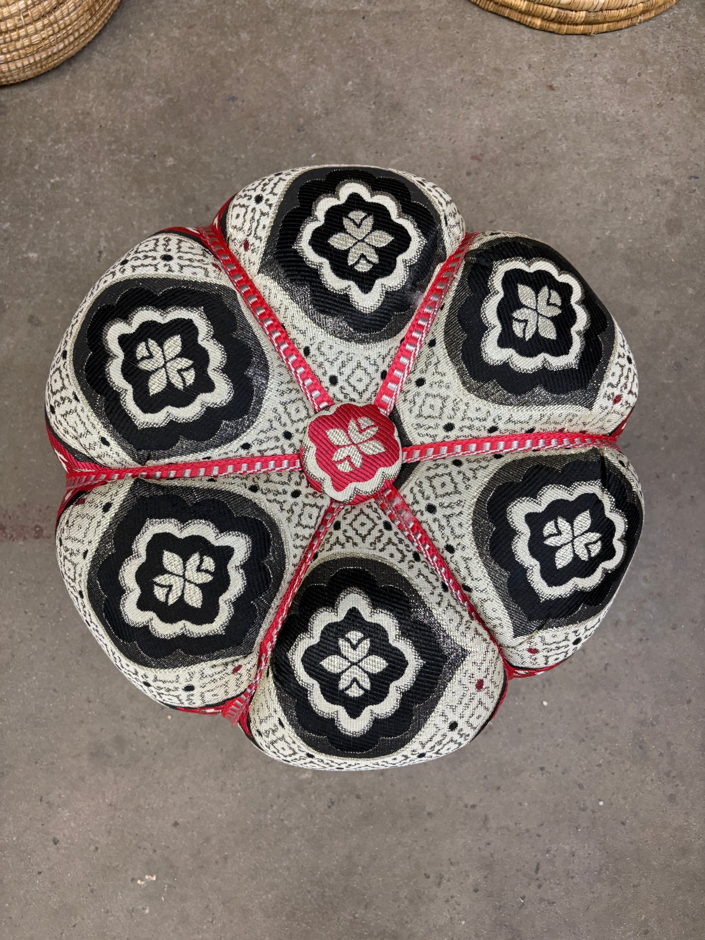 Moroccan Stuffed Fabric Pouf