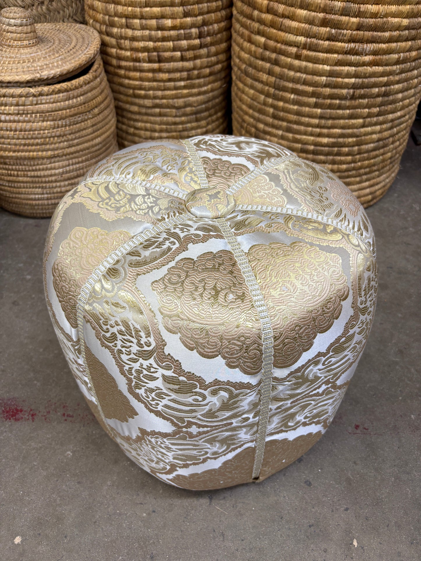 Moroccan Stuffed Fabric Pouf