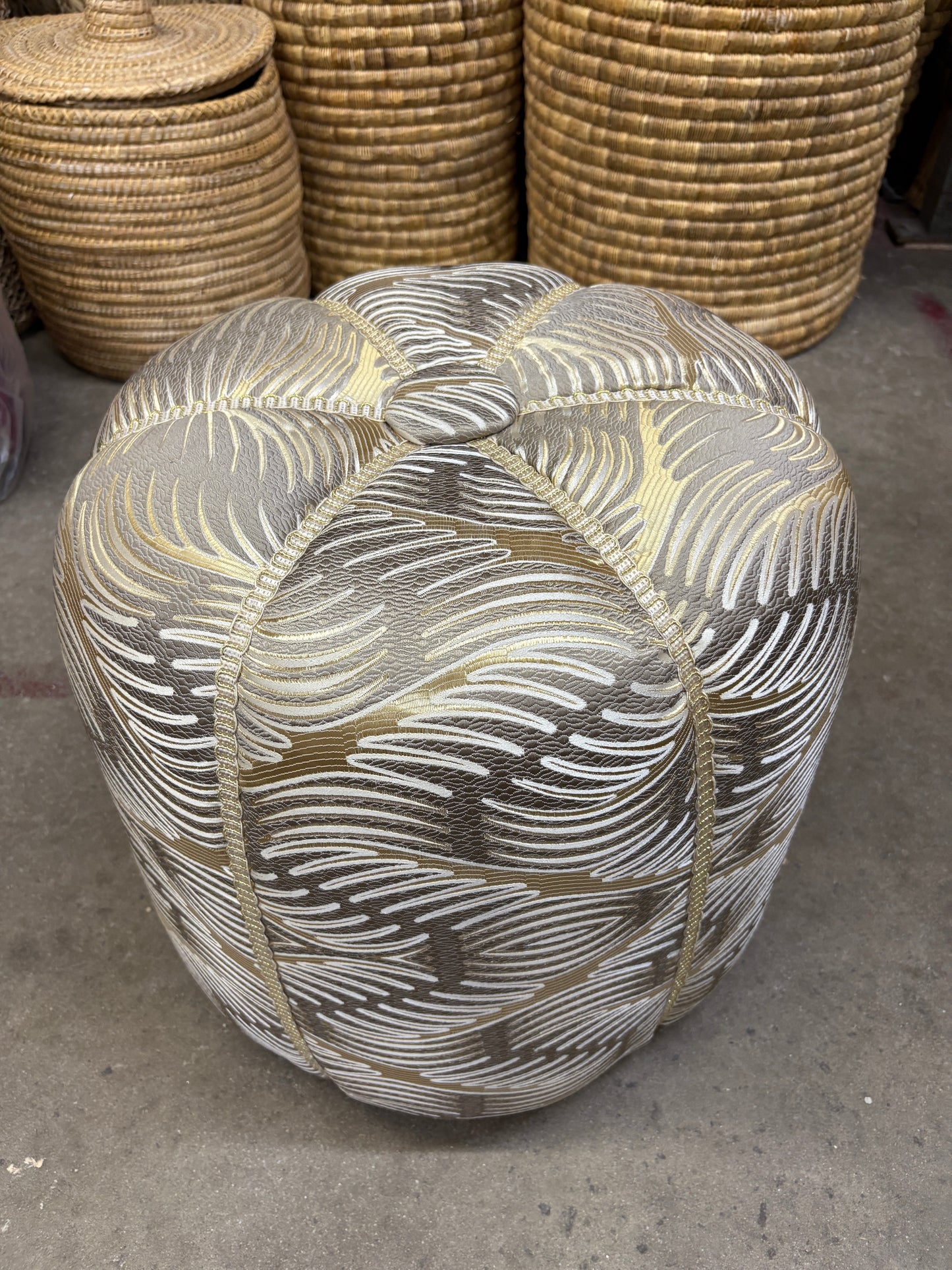 Moroccan Stuffed Fabric Pouf