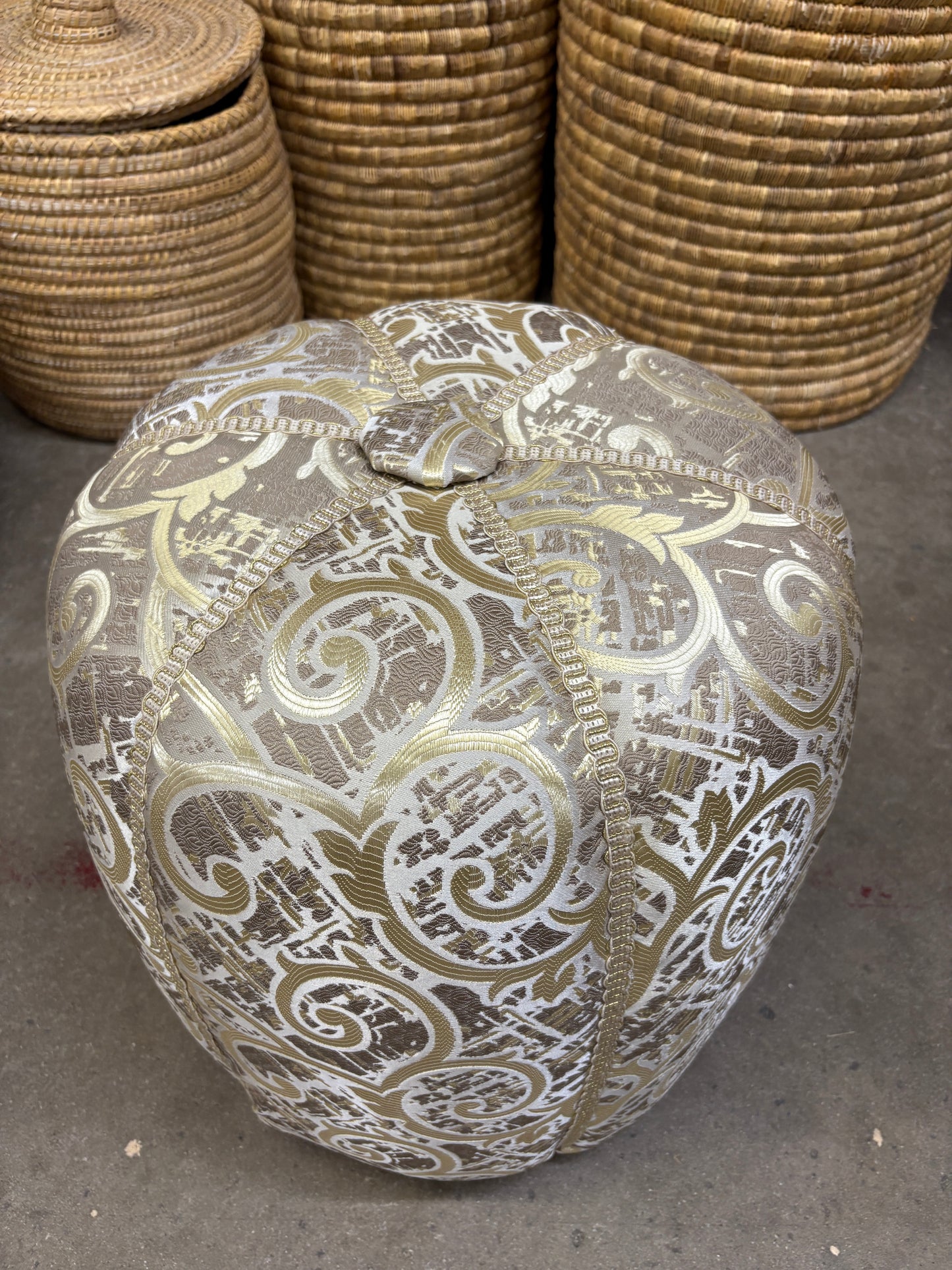 Moroccan Stuffed Fabric Pouf