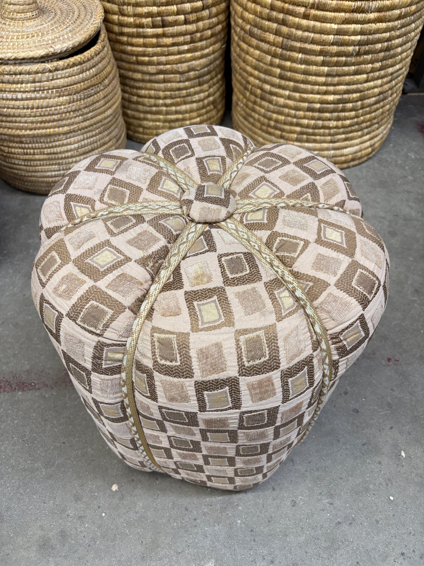 Moroccan Stuffed Fabric Pouf