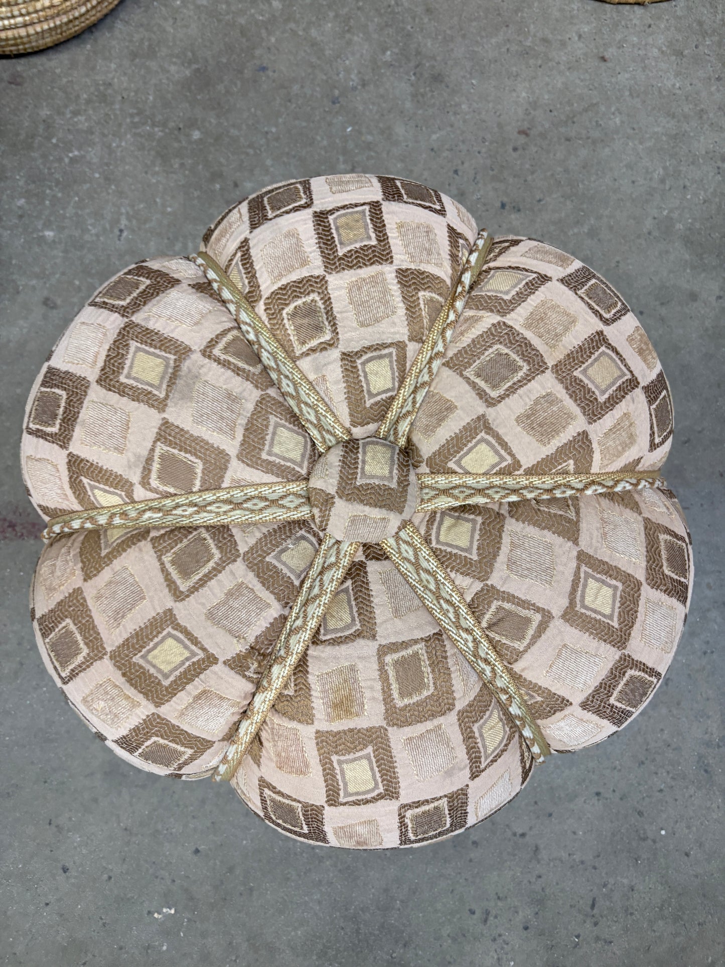 Moroccan Stuffed Fabric Pouf