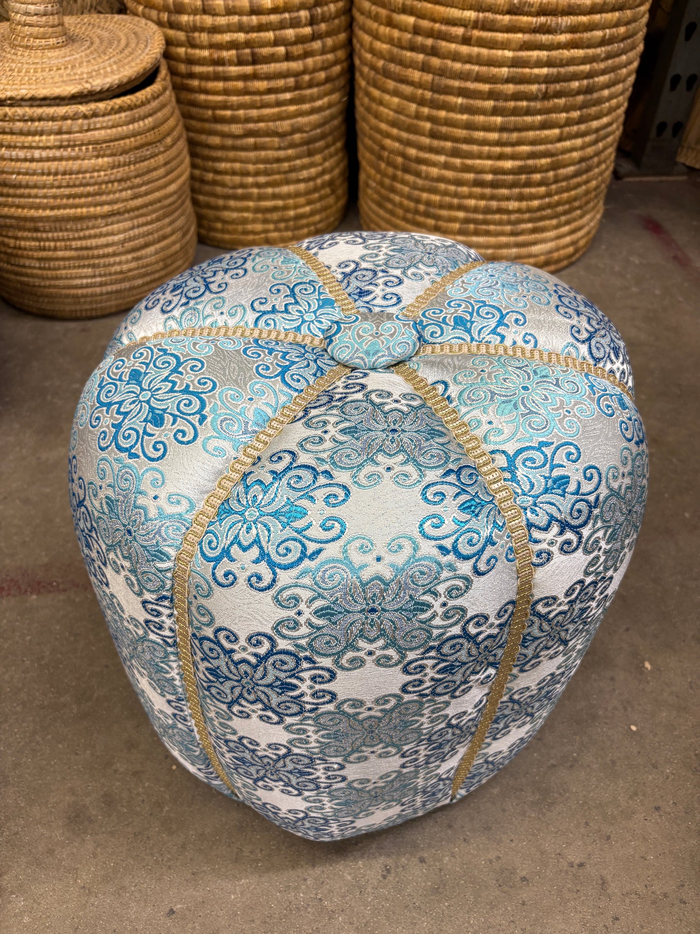 Moroccan Stuffed Fabric Pouf