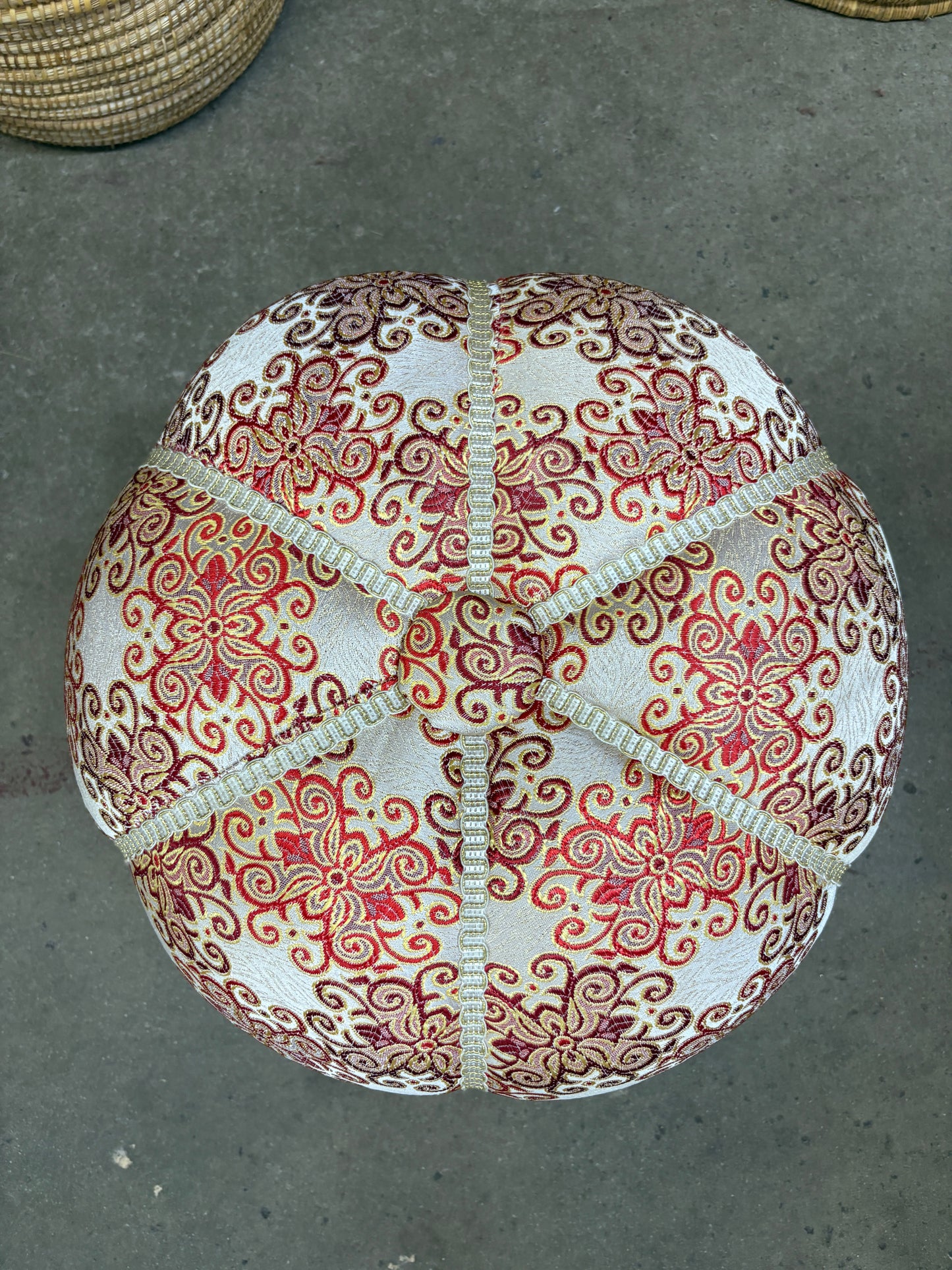 Moroccan Stuffed Fabric Pouf