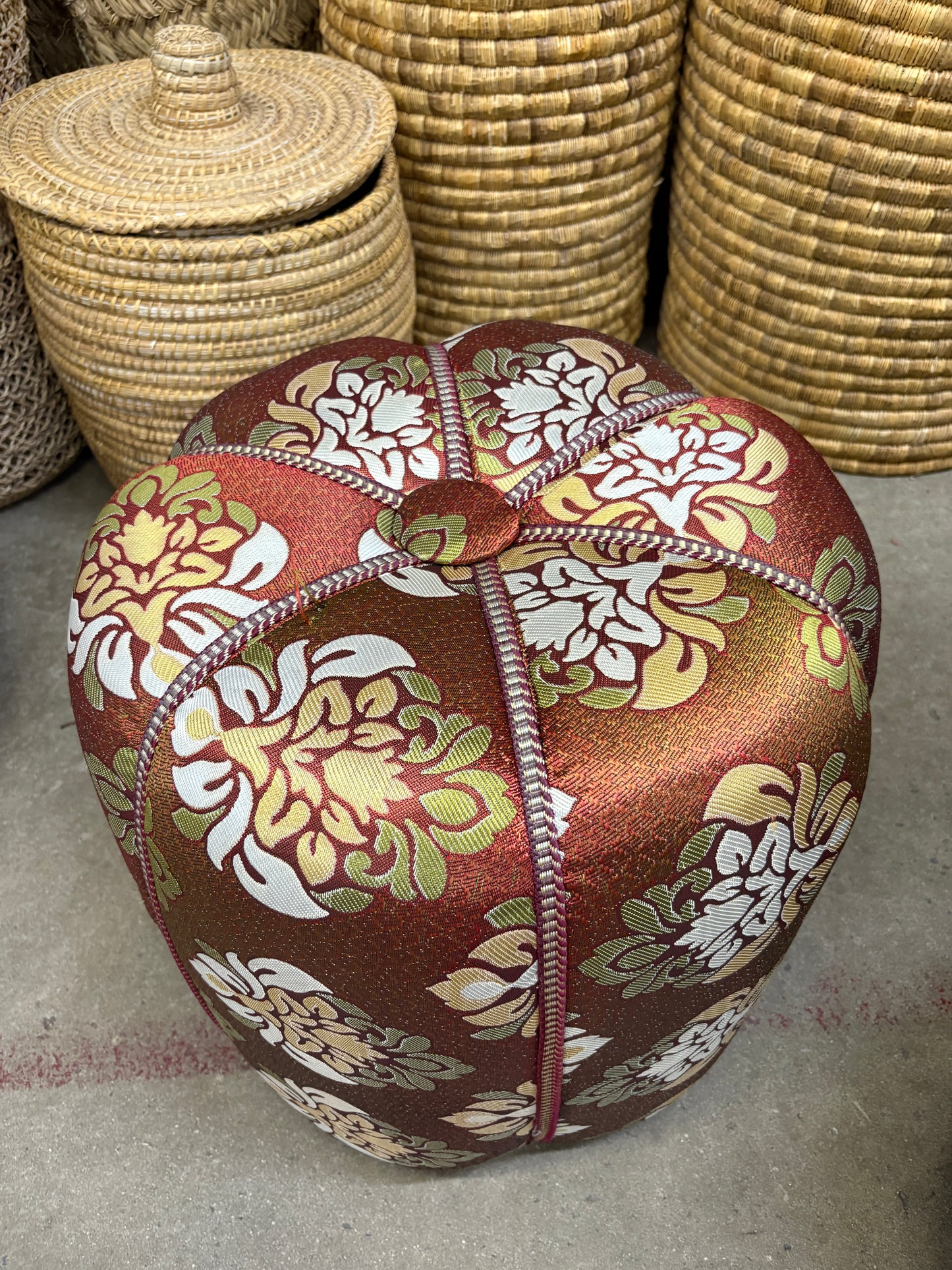 Moroccan Stuffed Fabric Pouf