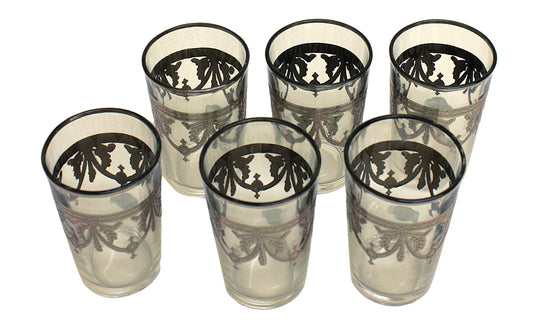 Silver Motif Tea Glasses - TG009