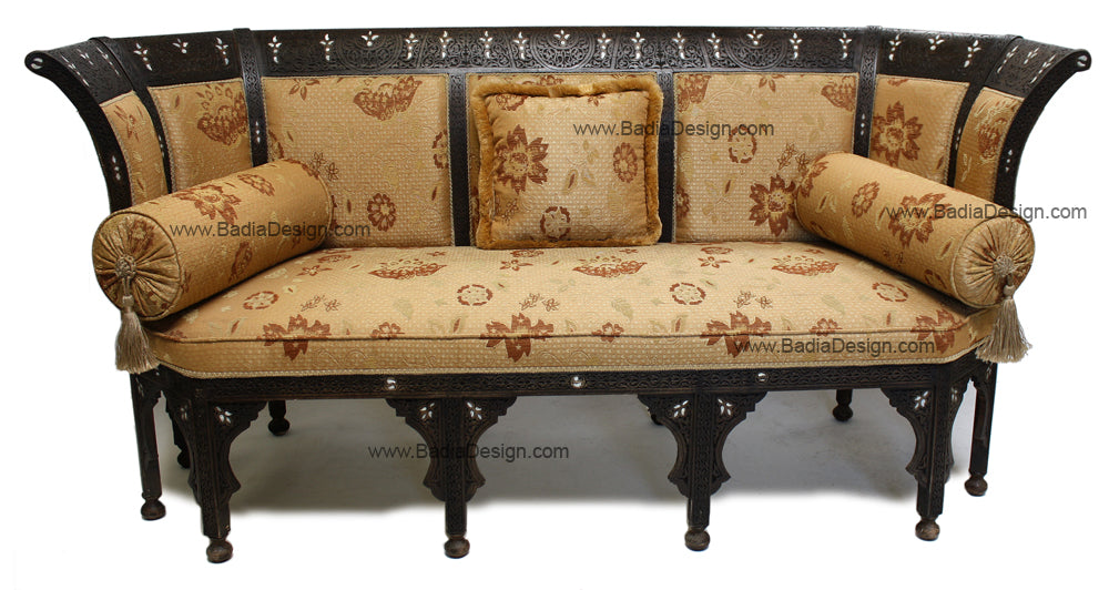 Mother of Pearl Inlay Handcrafted Sofa - MOP-CH007
