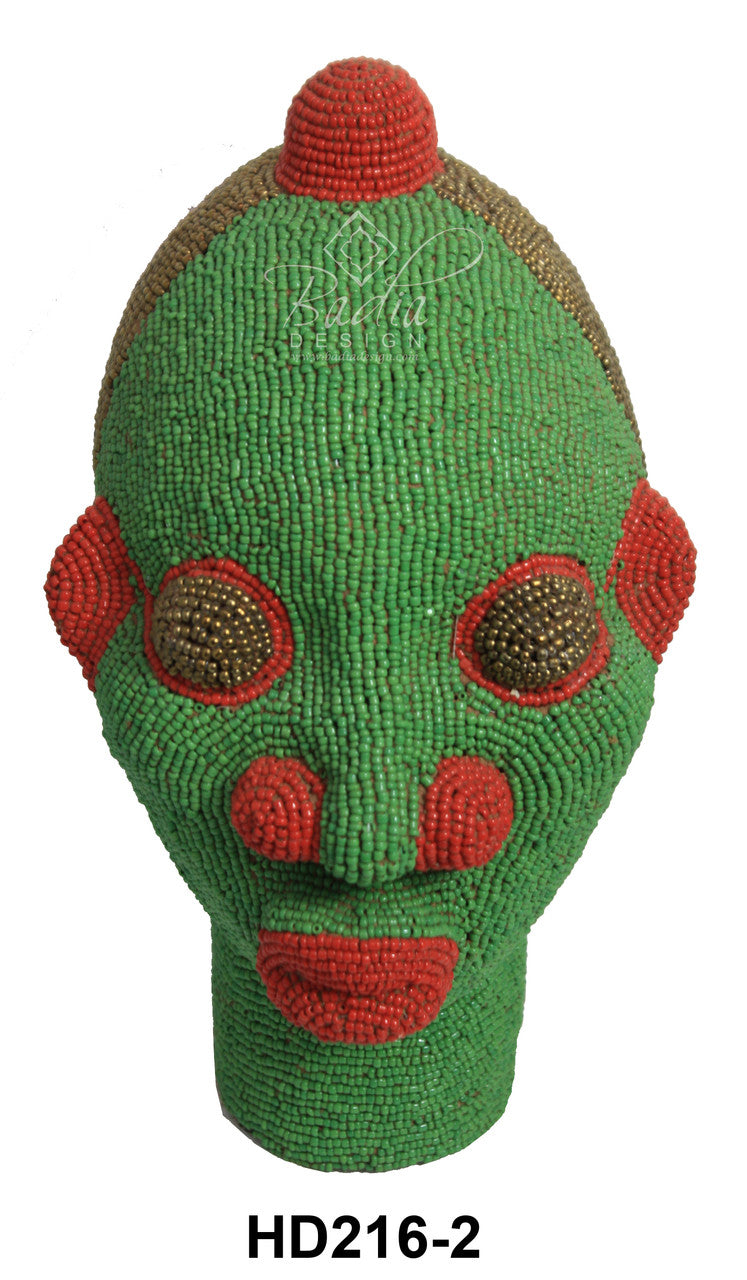 Handmade African Beaded Heads