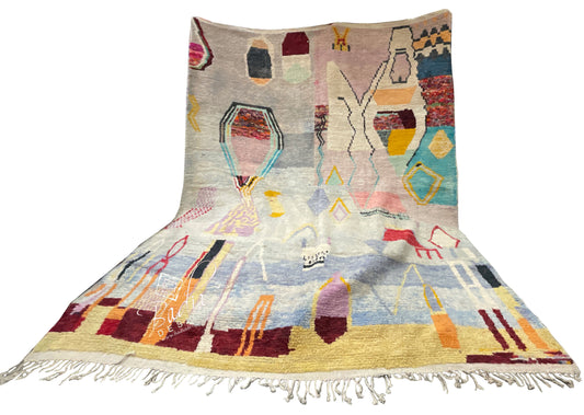 Multi-Color Handwoven Moroccan Berber Rug