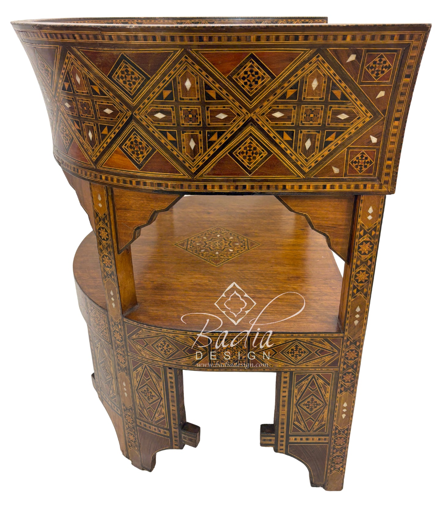 Handcrafted Mother of Pearl Inlay Chair