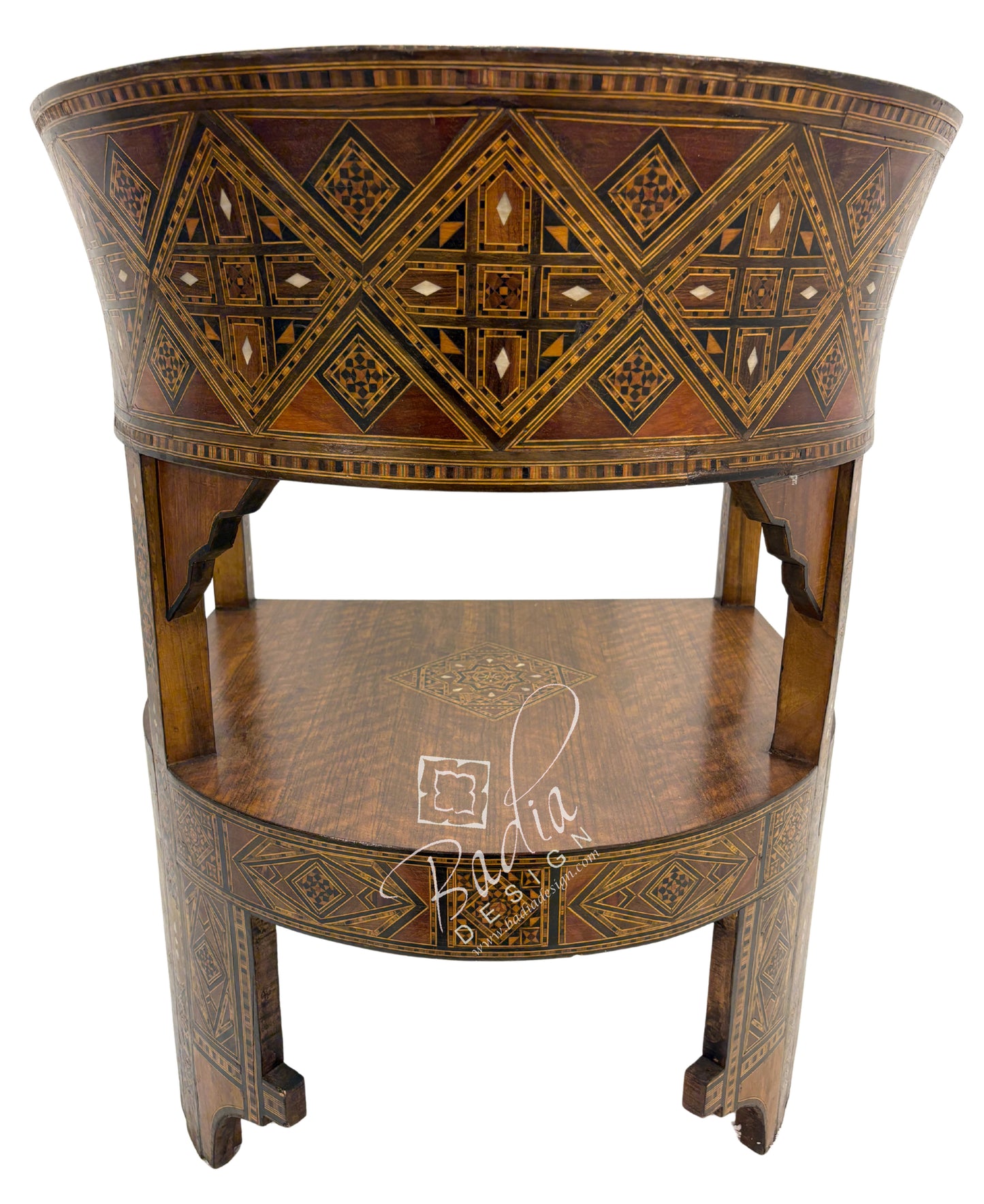 Handcrafted Mother of Pearl Inlay Chair