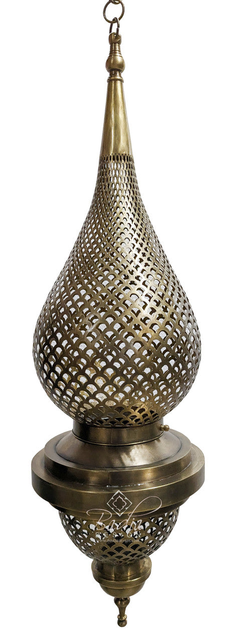 Intricately Designed Brass Chandelier