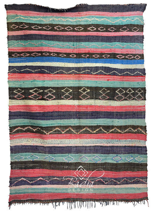 Multi-Color Rug with Geometric Designs