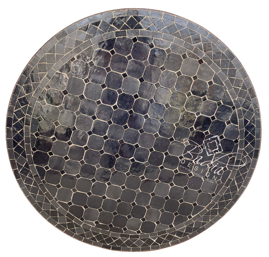 Black Ceramic Tile Table Top