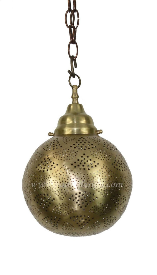 Hand Punched Brass Lantern