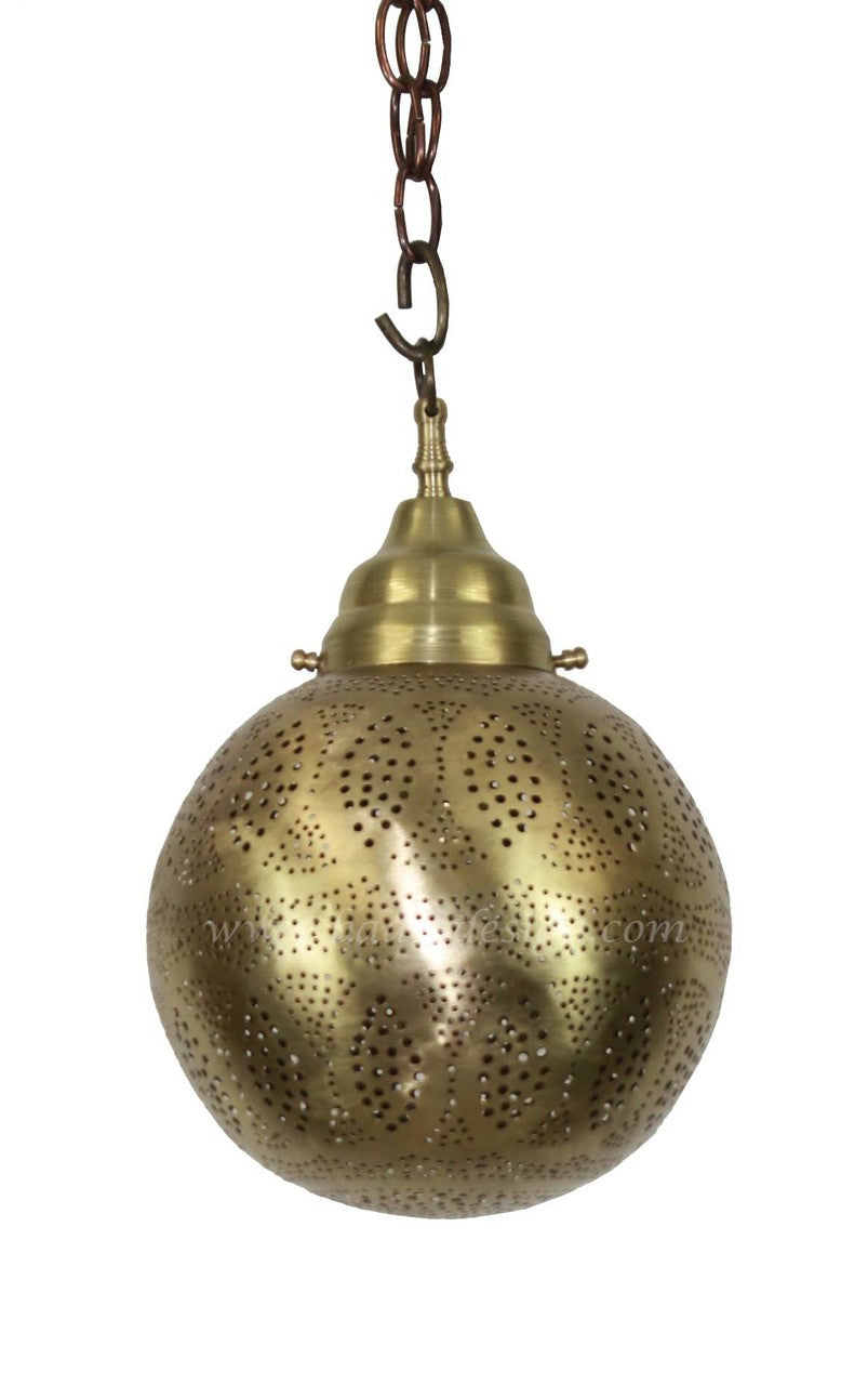 Hand Punched Brass Lantern
