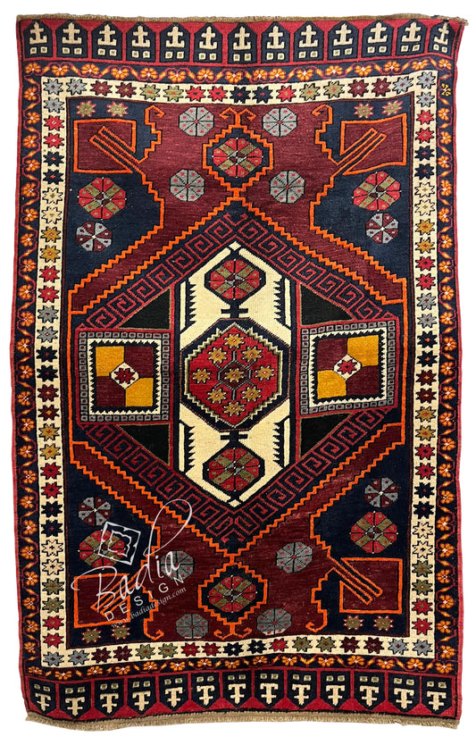 Colorful Traditional Turkish Rug