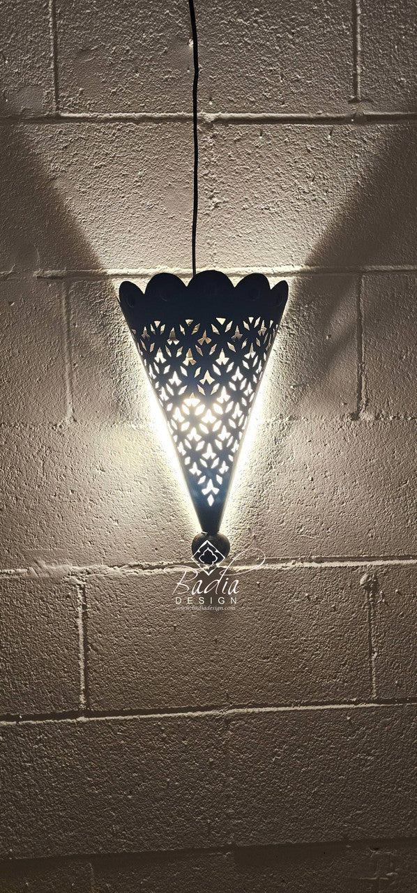 Rustic Cone Shaped Iron Wall Sconce