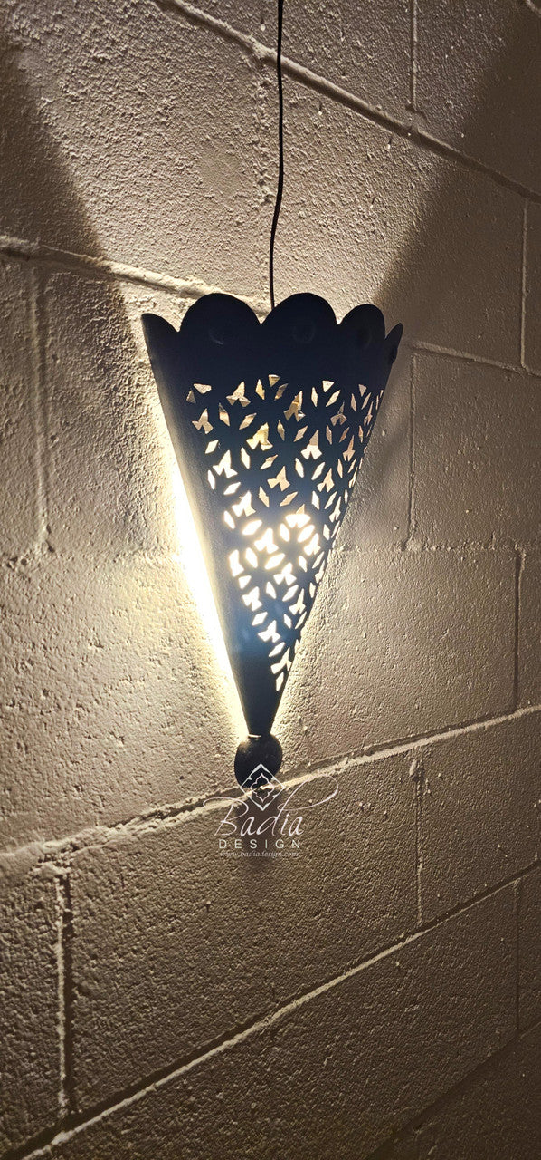 Rustic Cone Shaped Iron Wall Sconce