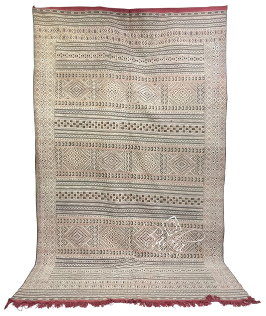 Gray Multi-Color Handmade Moroccan Kilim Rug