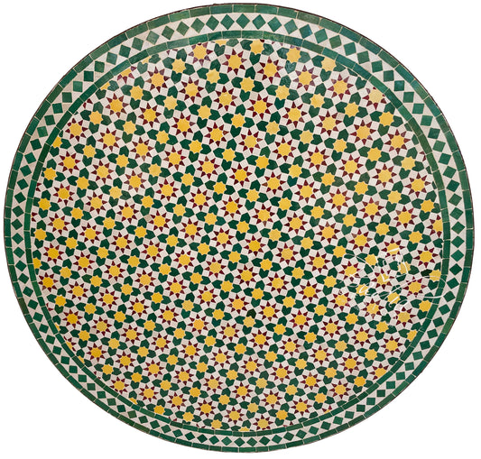 Green Moroccan Mosaic Tile Table Top
