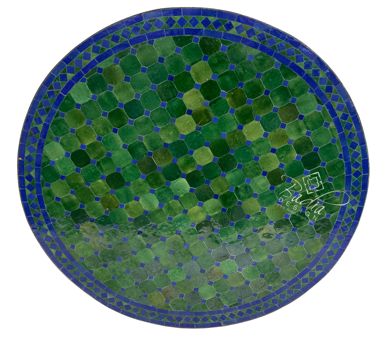 Green Moroccan Mosaic Tile Table Top