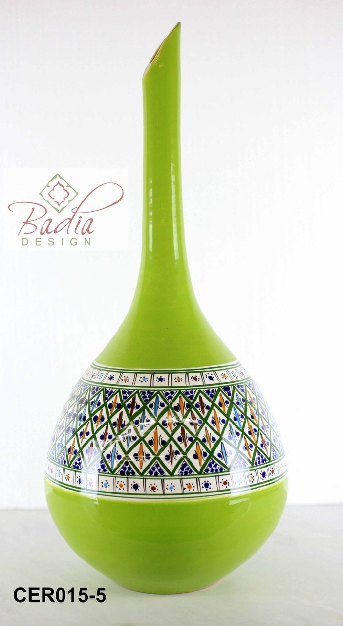 Modern Hand Painted Tunisian Ceramic Vase