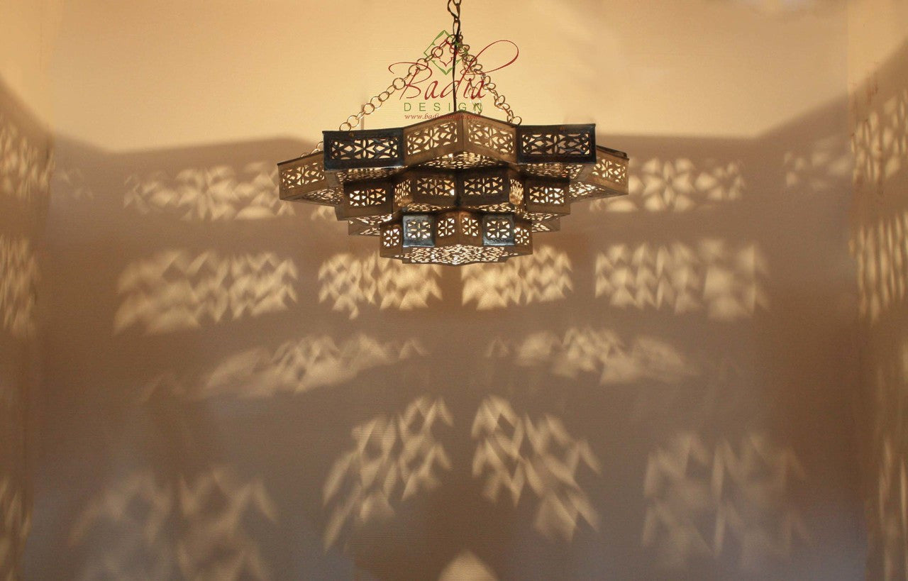 Brass and Silver Star Lantern