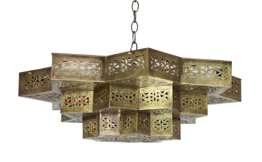Brass and Silver Star Lantern