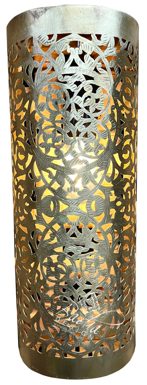 Handmade Brass Wall Sconce with Exquisite Cutout Patterns