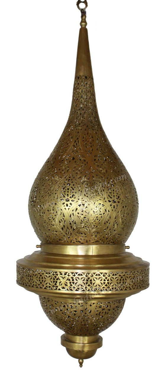 Teardrop Moroccan Brass Chandelier