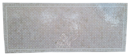 Large Beige Rectangular Tile Table Top
