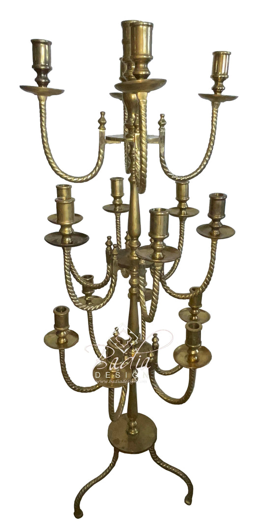 Large Decorative Brass Candle Holder - HD259
