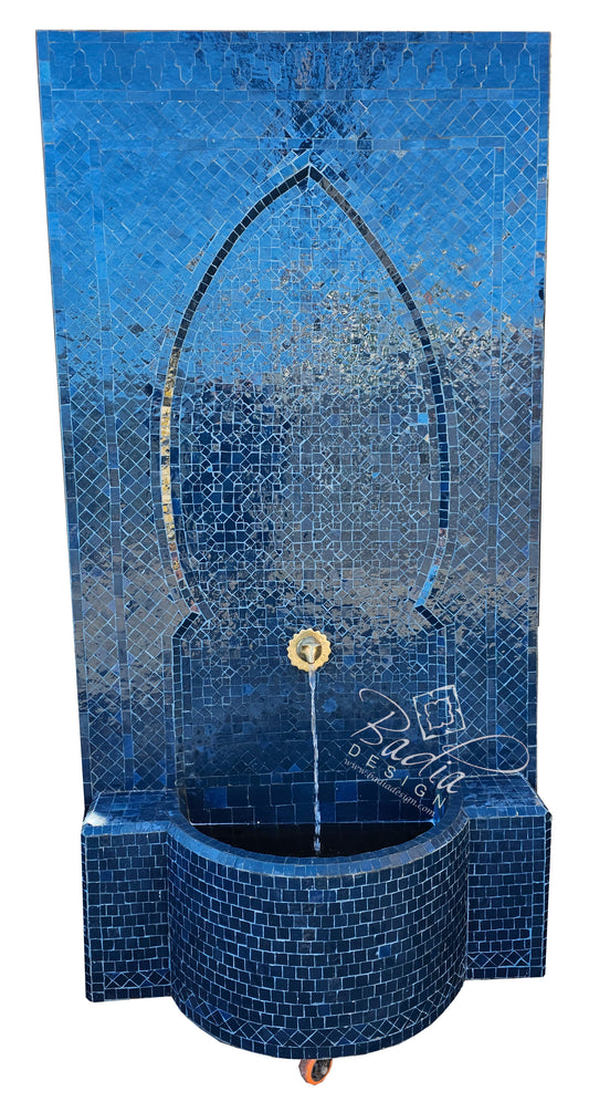 Large Deep Cobalt Blue Water Fountain