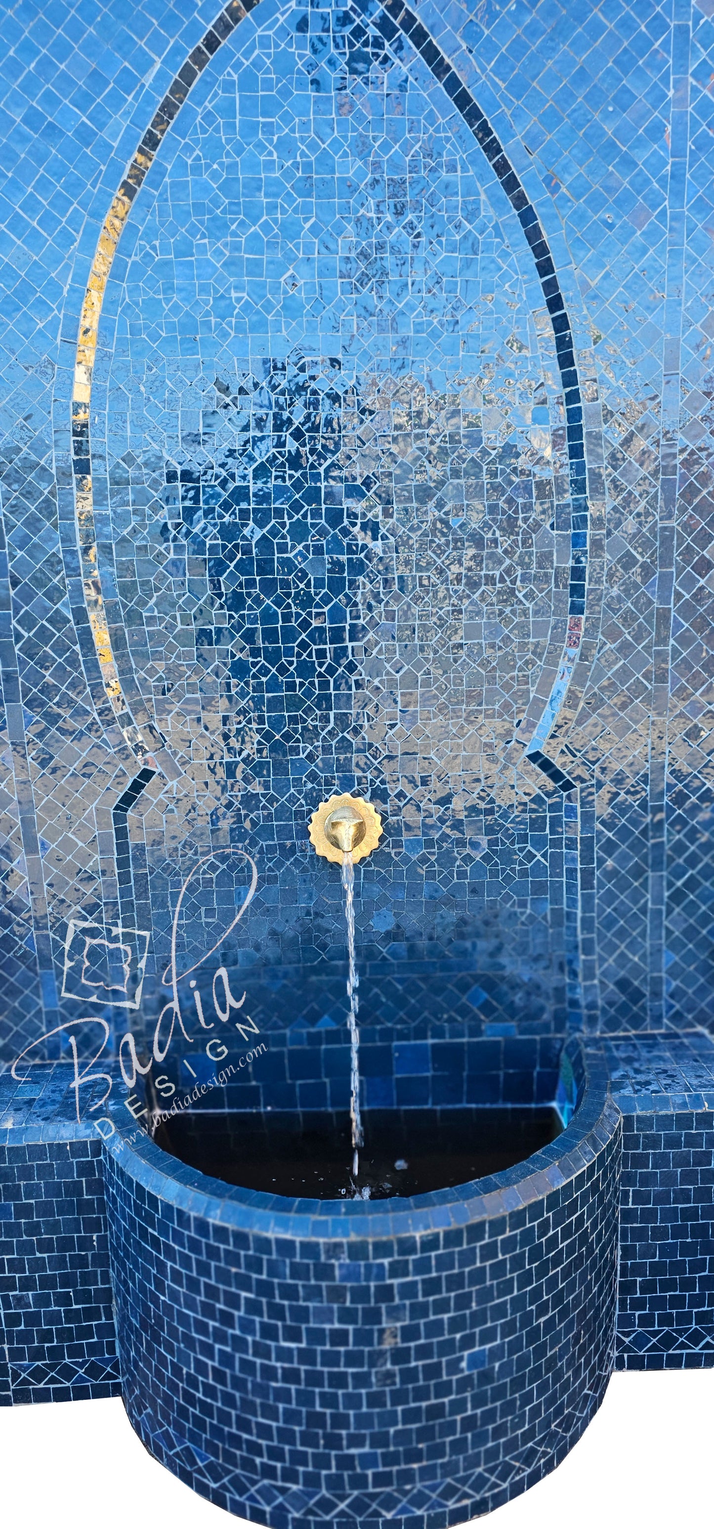 Large Deep Cobalt Blue Water Fountain