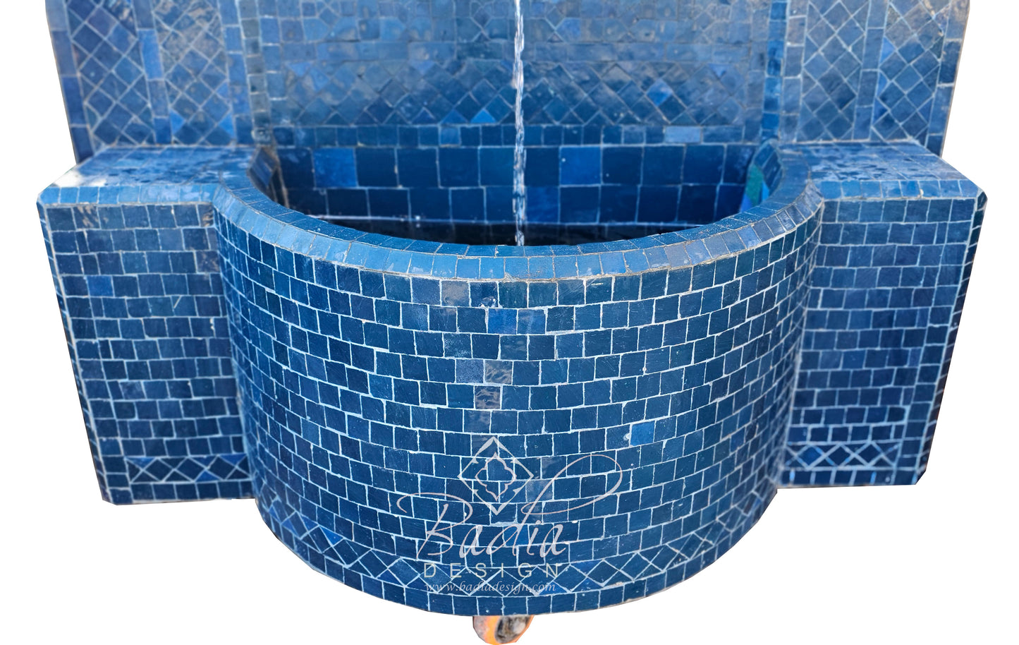 Large Deep Cobalt Blue Water Fountain
