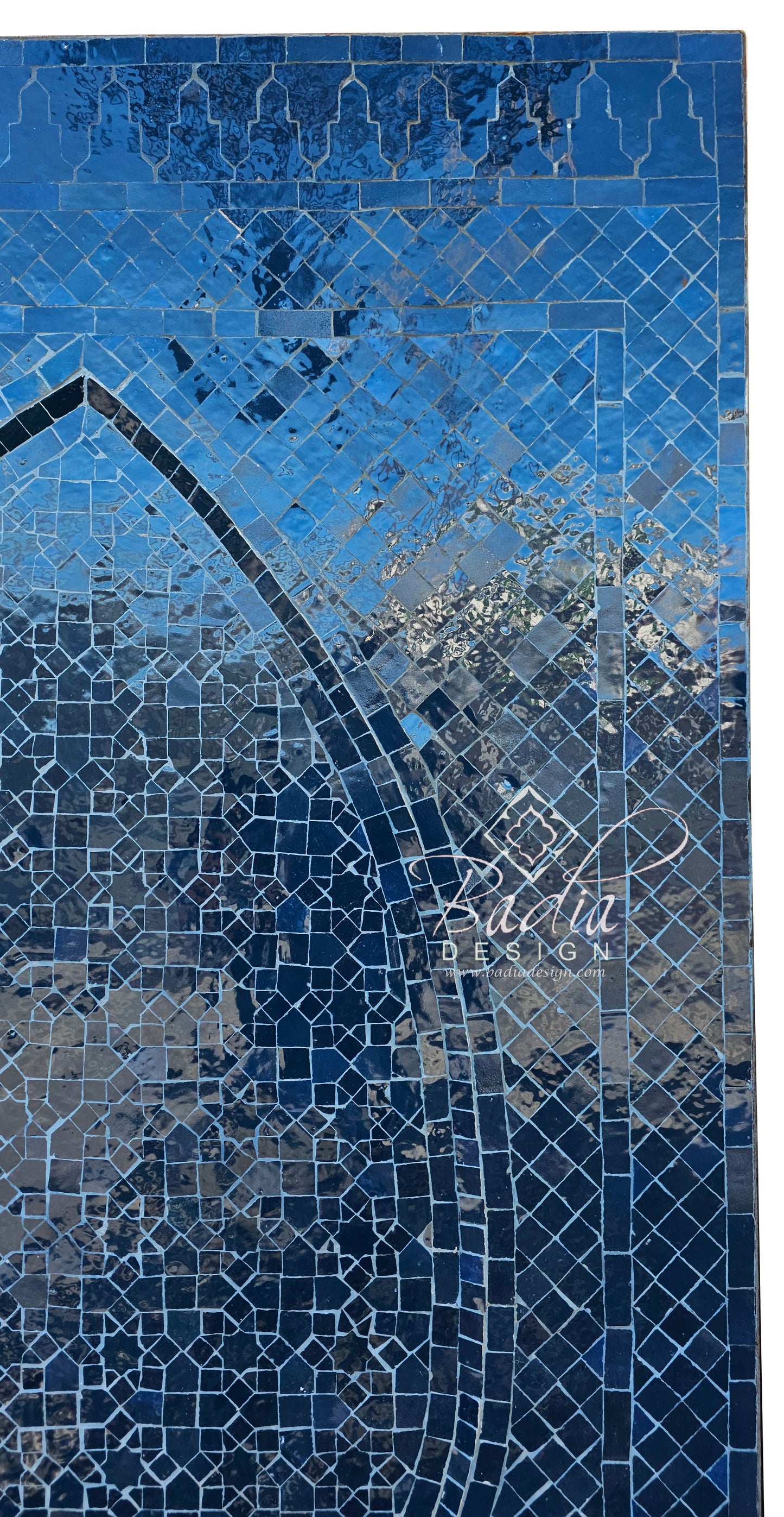 Large Deep Cobalt Blue Water Fountain