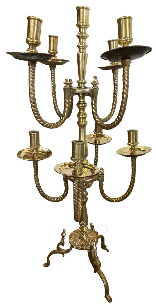 Large Decorative Brass Candle Holder - HD262