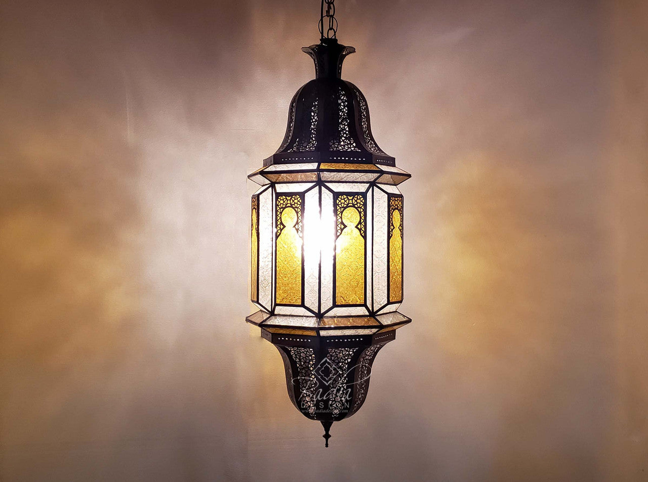 Large Multi-Color Glass Lanterns